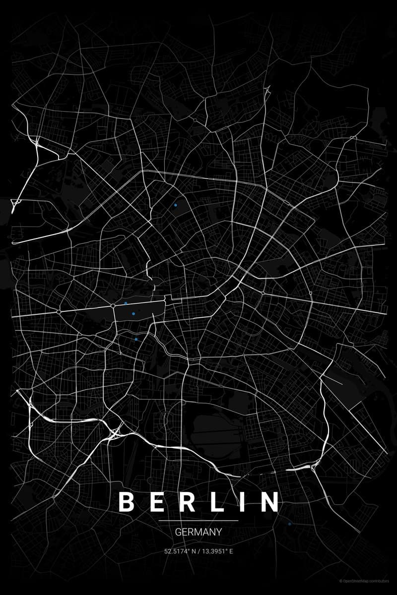 Berlin Noir map poster preview