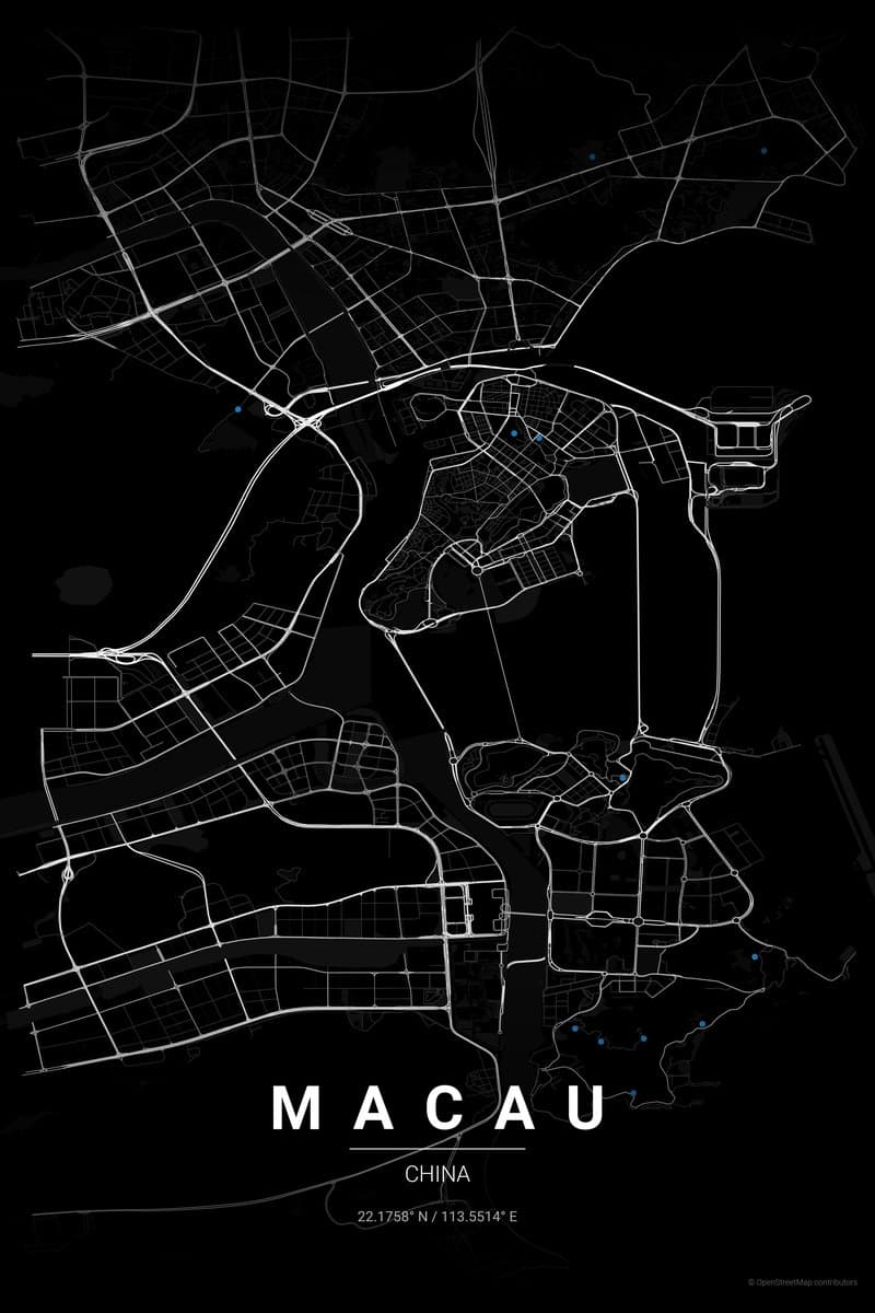 Macau Noir map poster preview