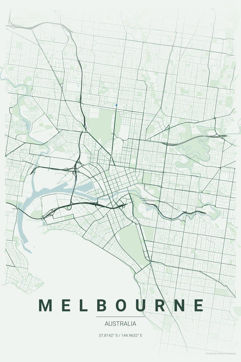 Melbourne Forest map poster preview