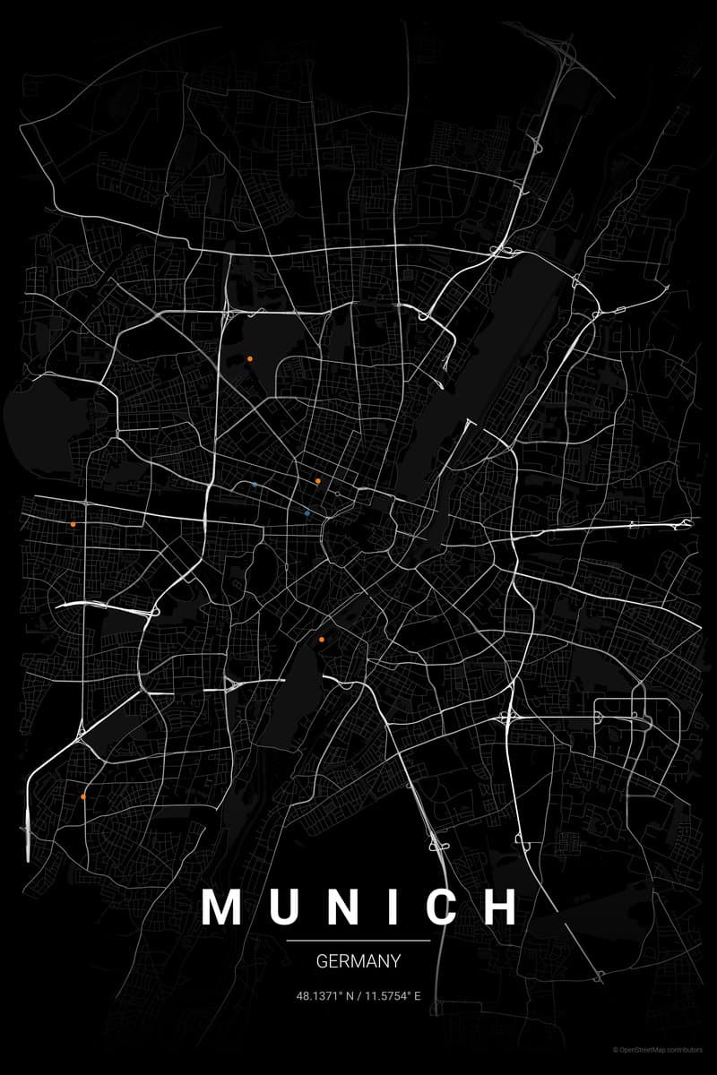 Munich Noir map poster preview