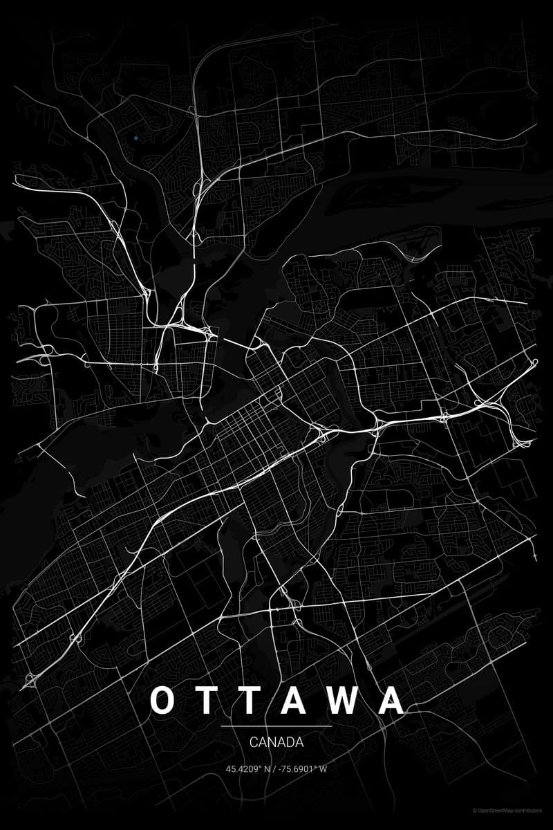 Ottawa Noir map poster preview