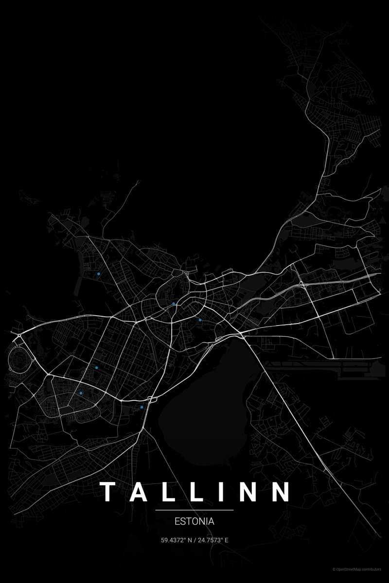Tallinn Noir map poster preview