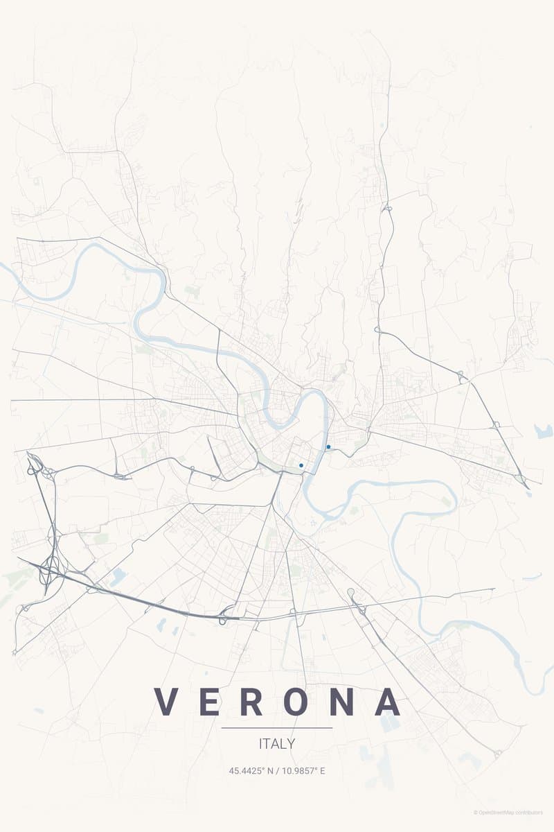 Verona Pastel dream map poster preview