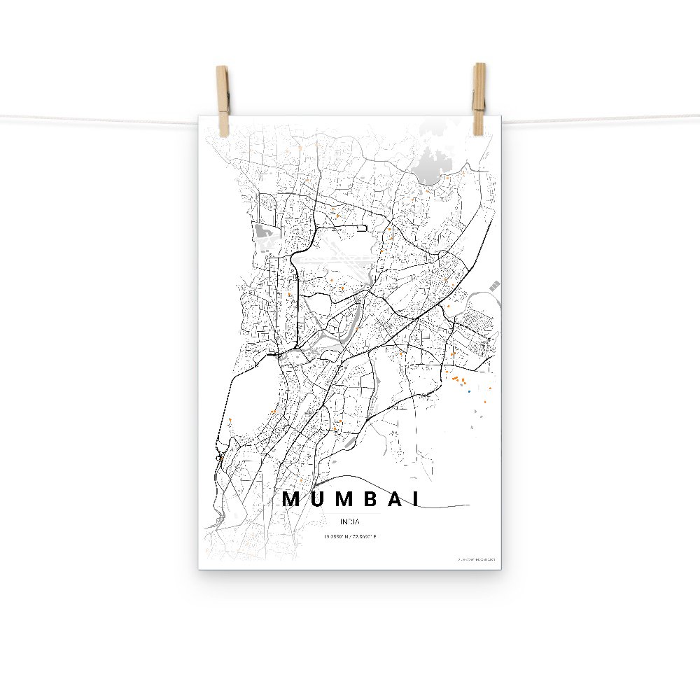 Mumbai contrast zones map poster