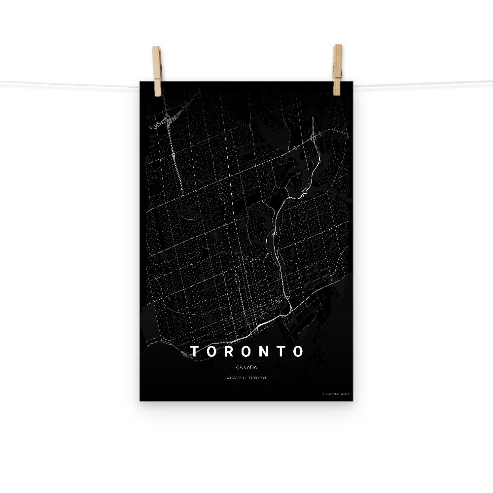 Toronto noir map poster