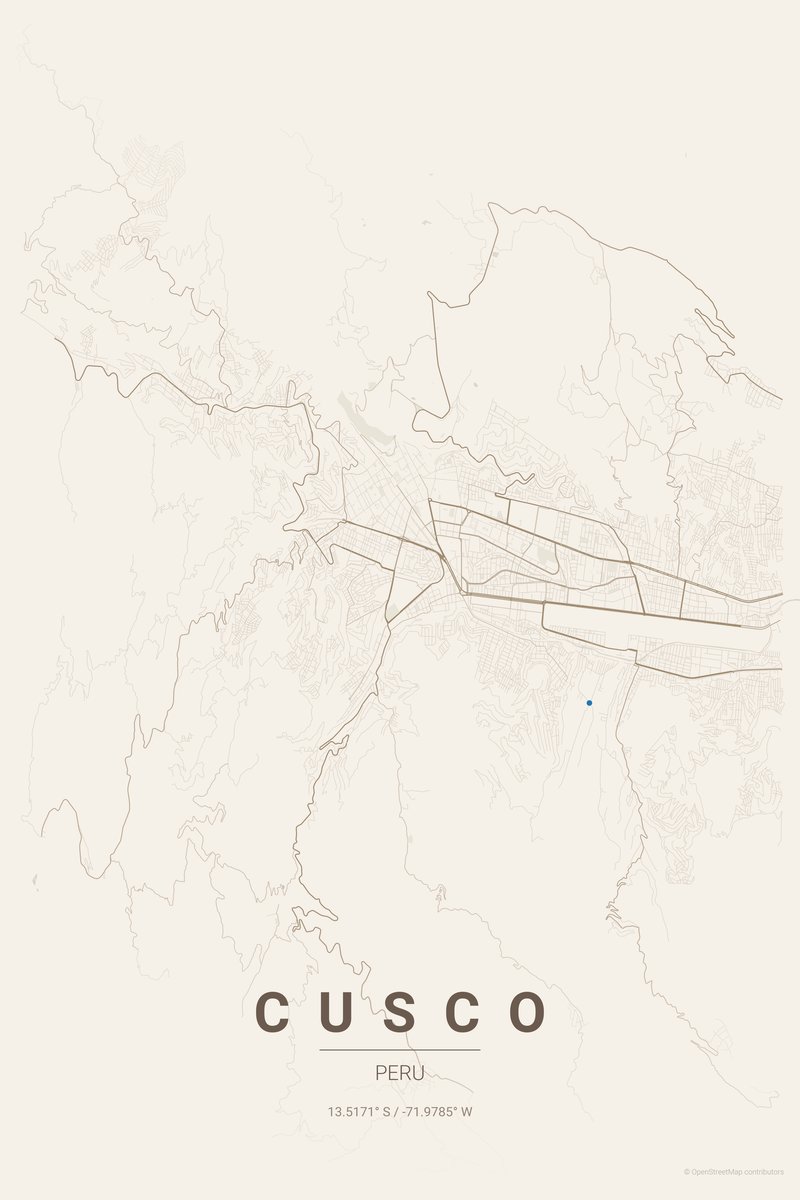 Cusco Linen map poster — print