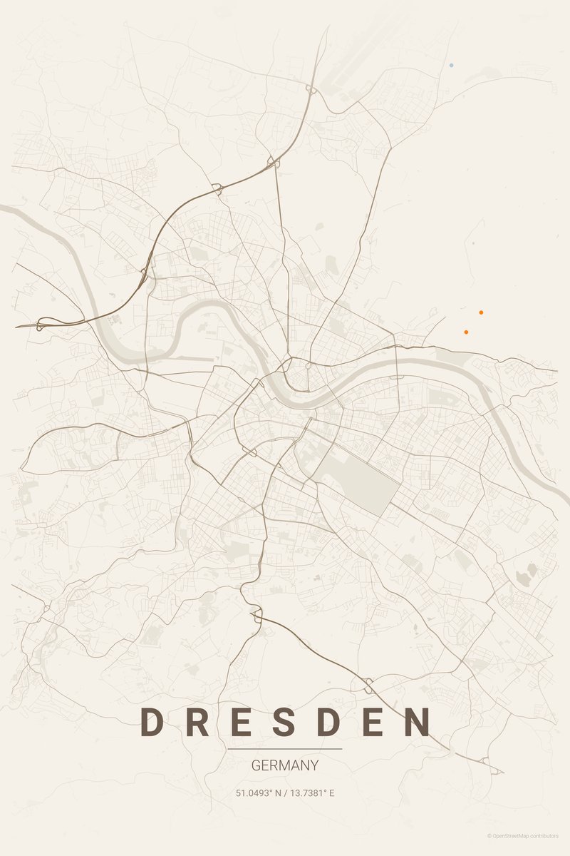 Dresden Linen map poster — print
