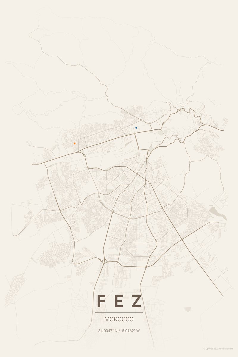 Fez Linen map poster — print