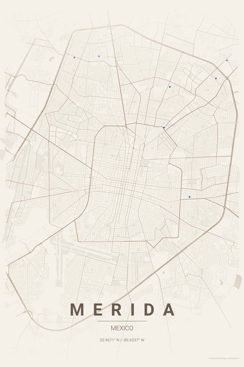 Merida Linen map poster — print
